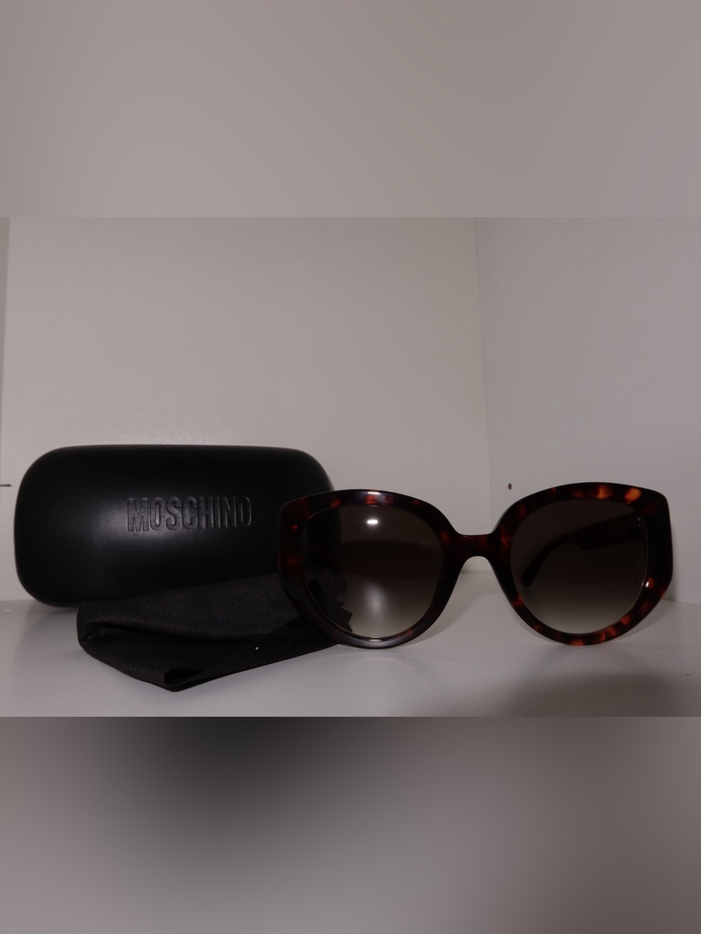 Moschino Women’s Tortoiseshell Frame Sunglasses with Brown Lenses